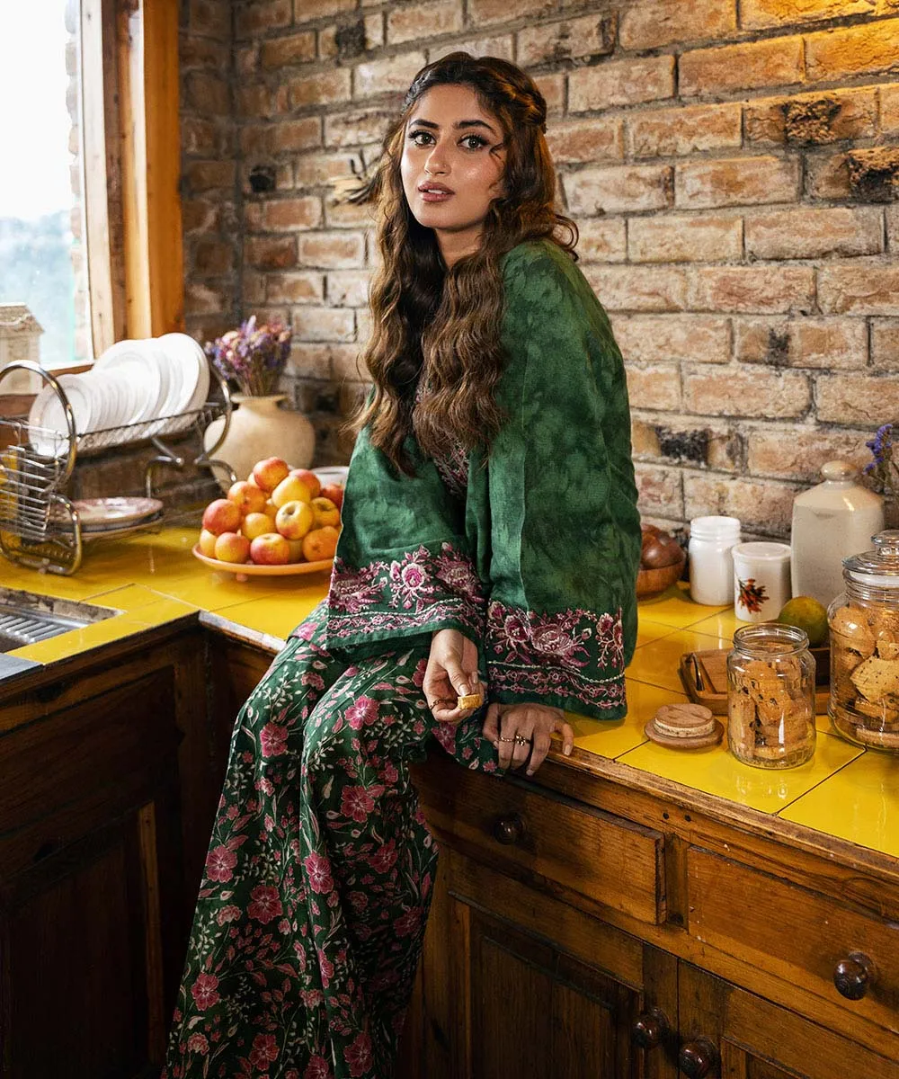 2 Piece - Embroidered Crosshatch Suit