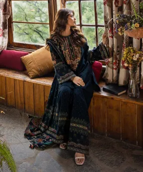 3 Piece - Embroidered Khaddar Suit