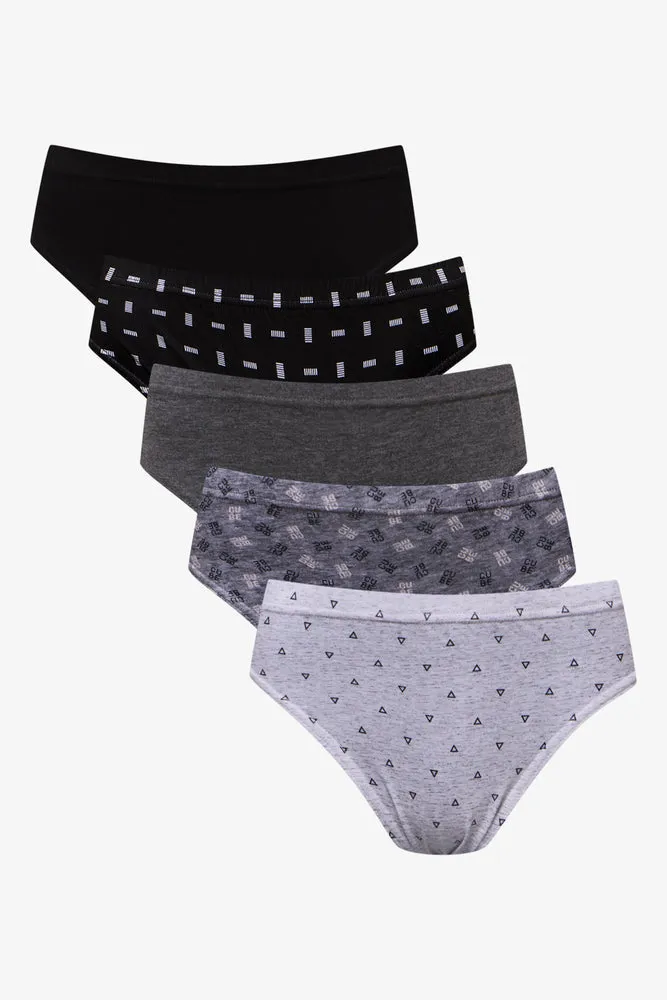 5 Pack Briefs Black