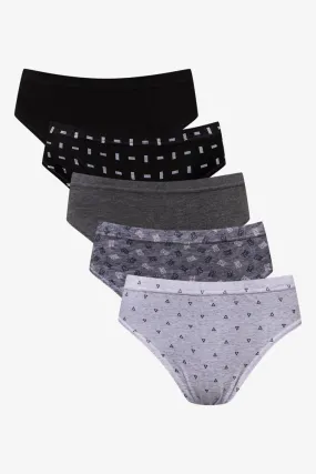 5 Pack Briefs Black