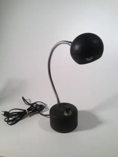 50's-60's Desk LAMP w/ Push In Cigarette Lighter Goose Neck Roxter Corp. Mint!