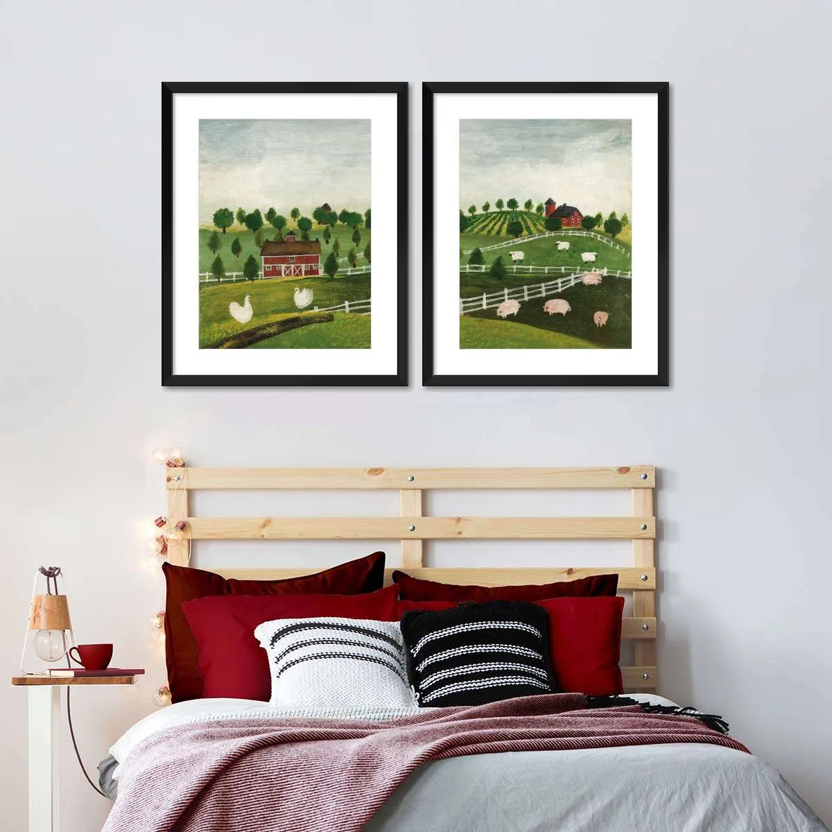 A Day At The Farm Bright Wall Art