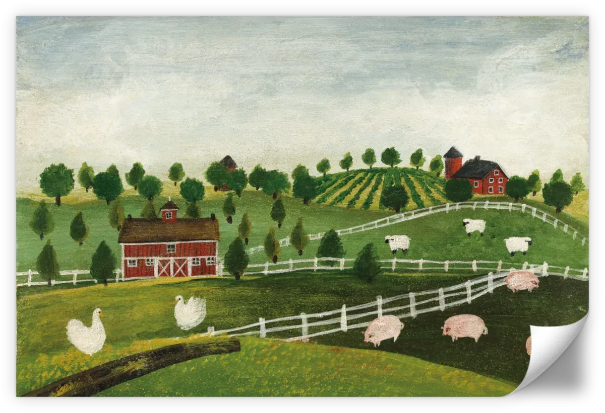 A Day At The Farm Bright Wall Art