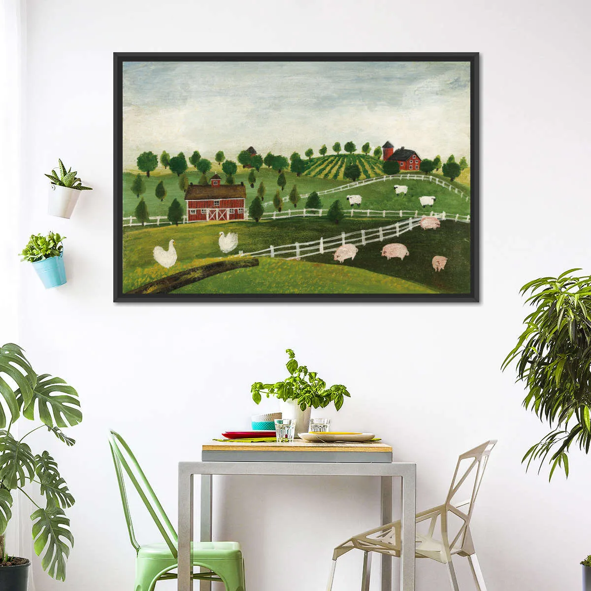 A Day At The Farm Bright Wall Art