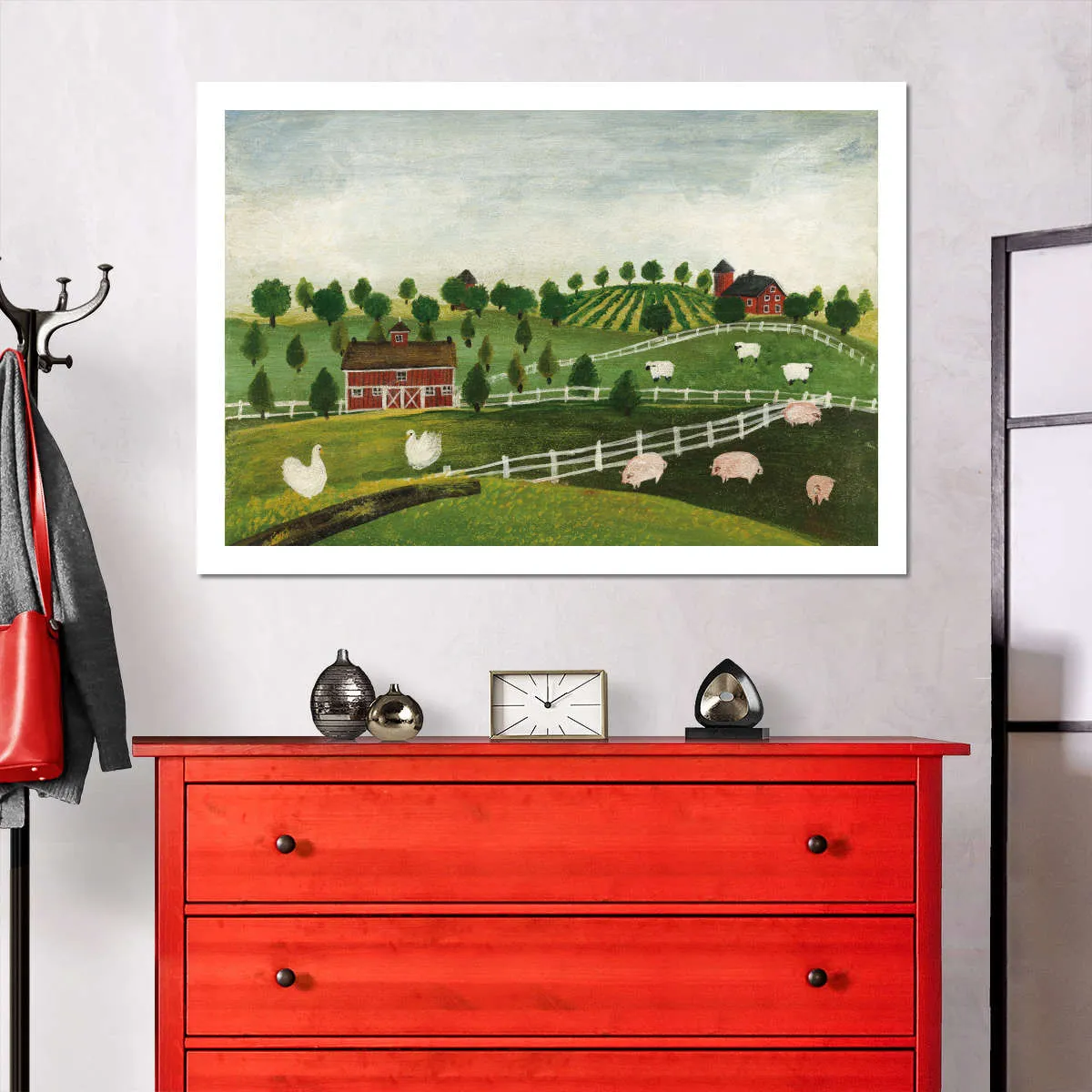 A Day At The Farm Bright Wall Art