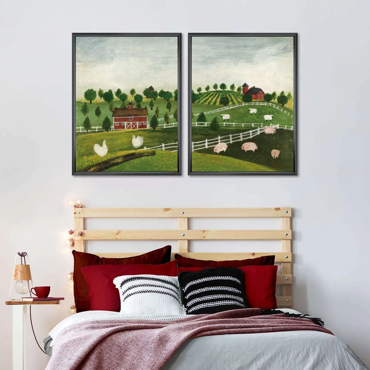 A Day At The Farm Bright Wall Art