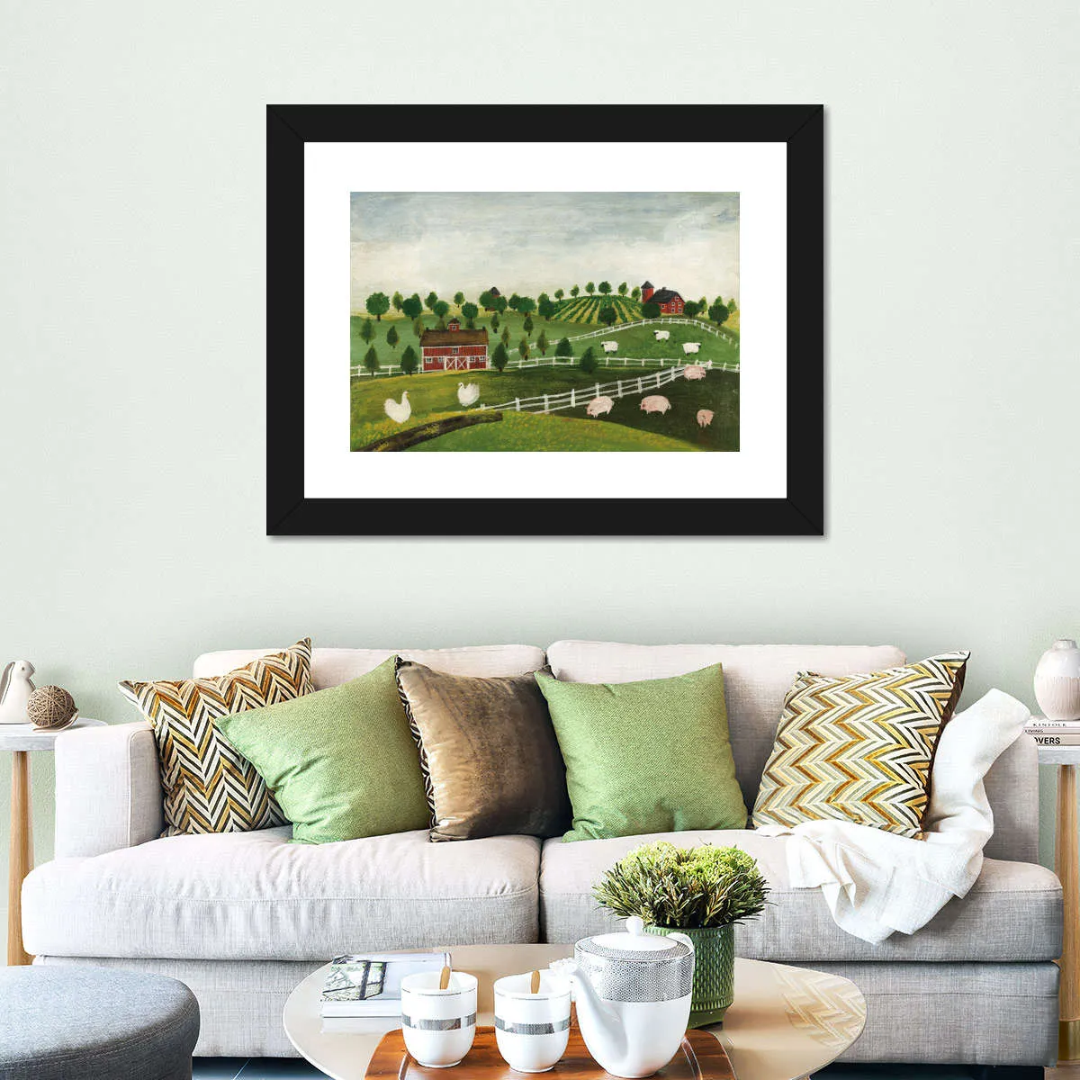 A Day At The Farm Bright Wall Art