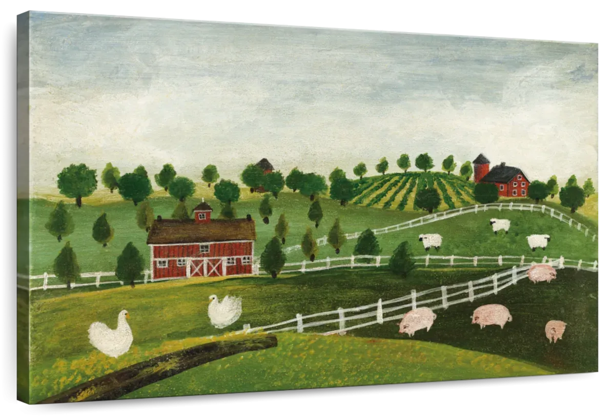 A Day At The Farm Bright Wall Art