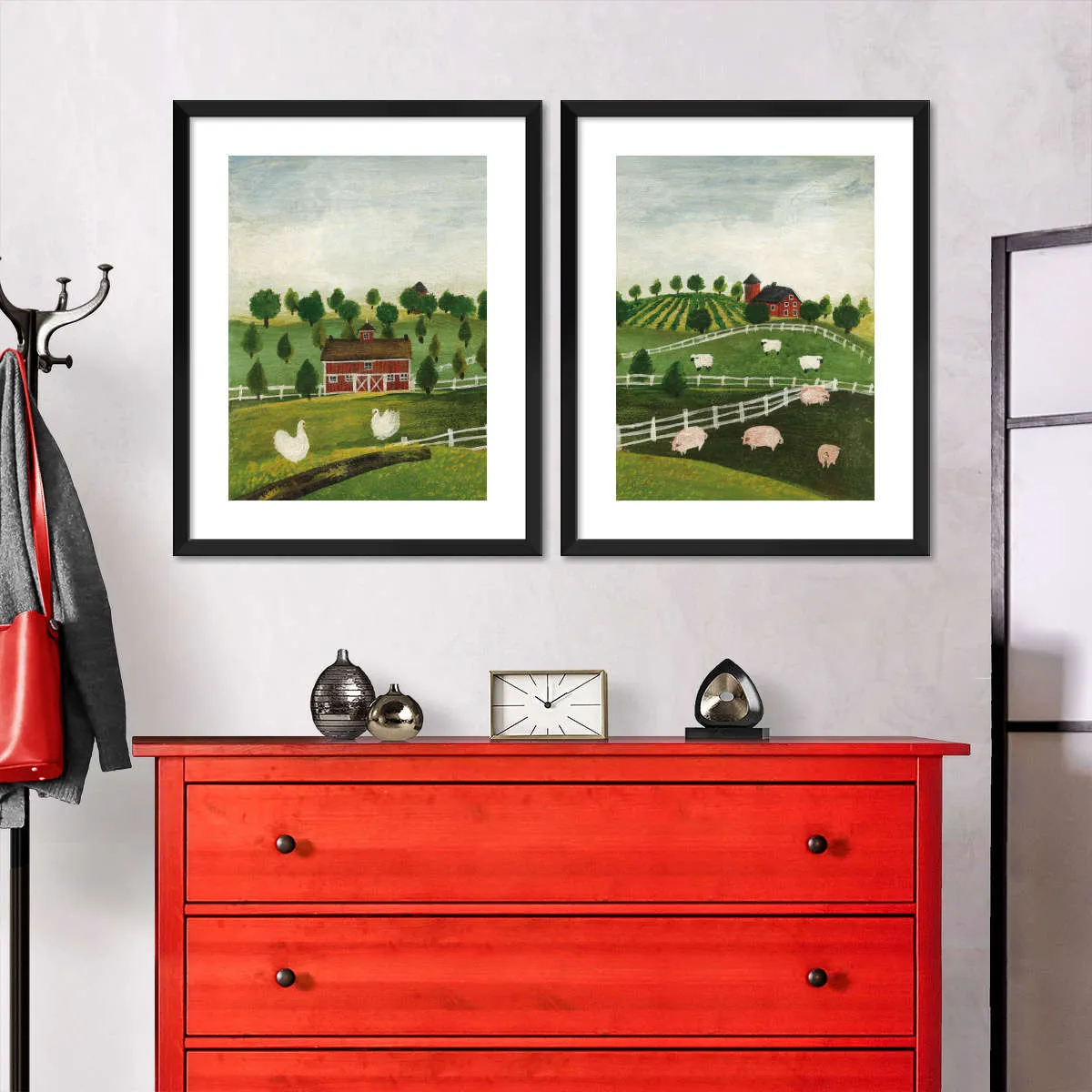 A Day At The Farm Bright Wall Art