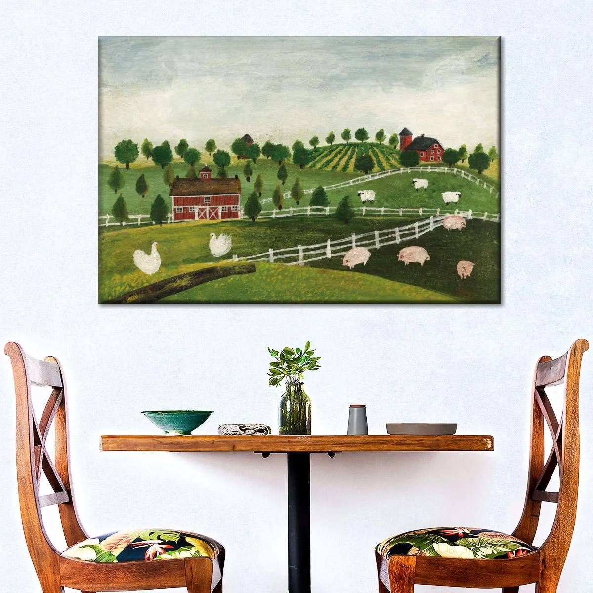 A Day At The Farm Bright Wall Art