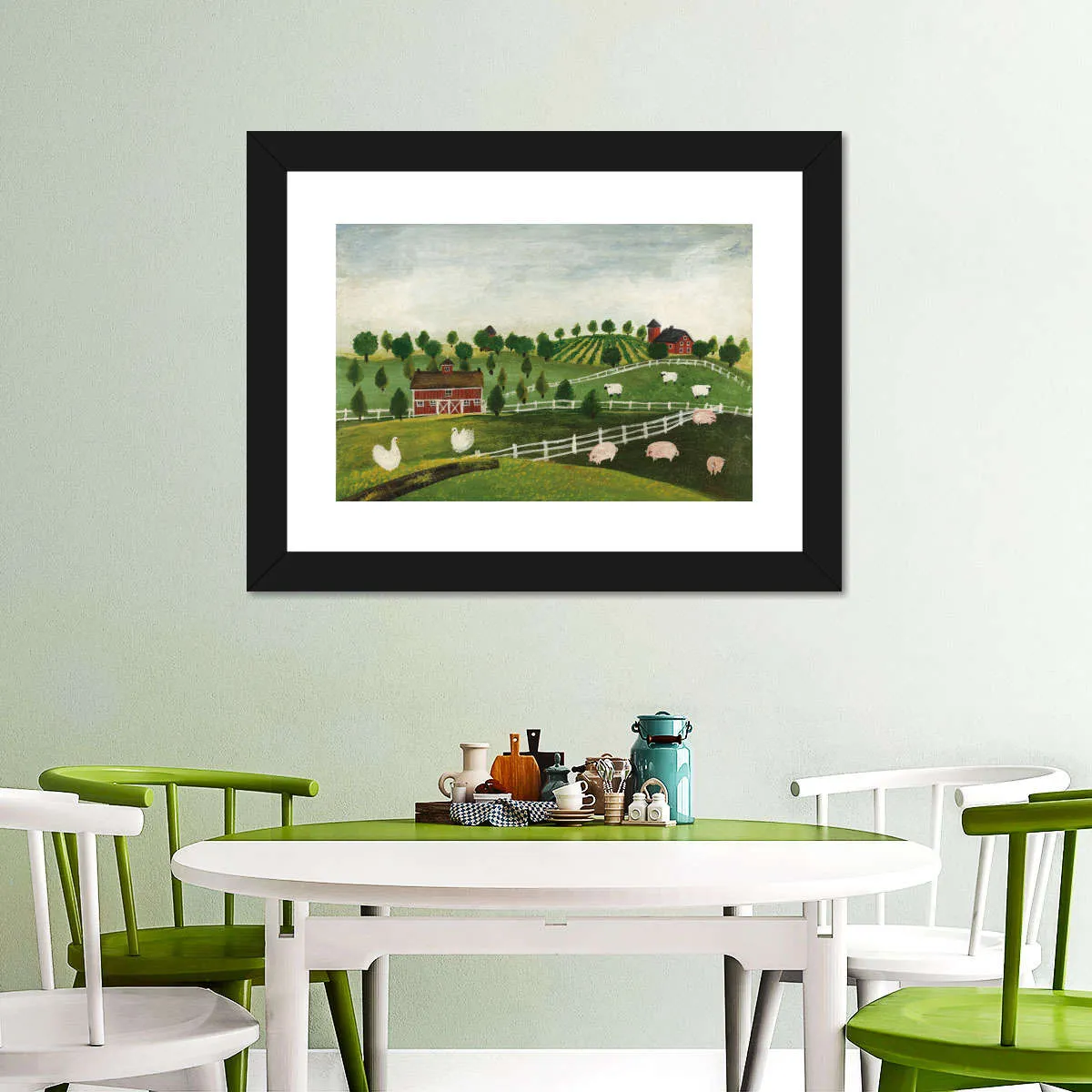 A Day At The Farm Bright Wall Art