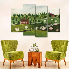 A Day At The Farm Bright Wall Art