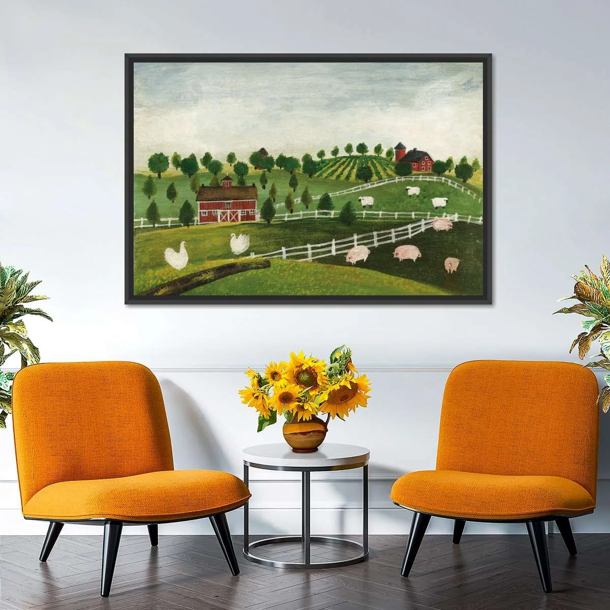 A Day At The Farm Bright Wall Art