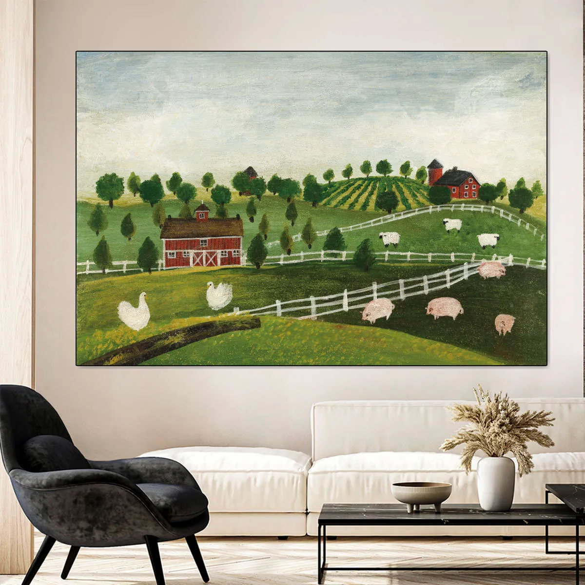A Day At The Farm Bright Wall Art