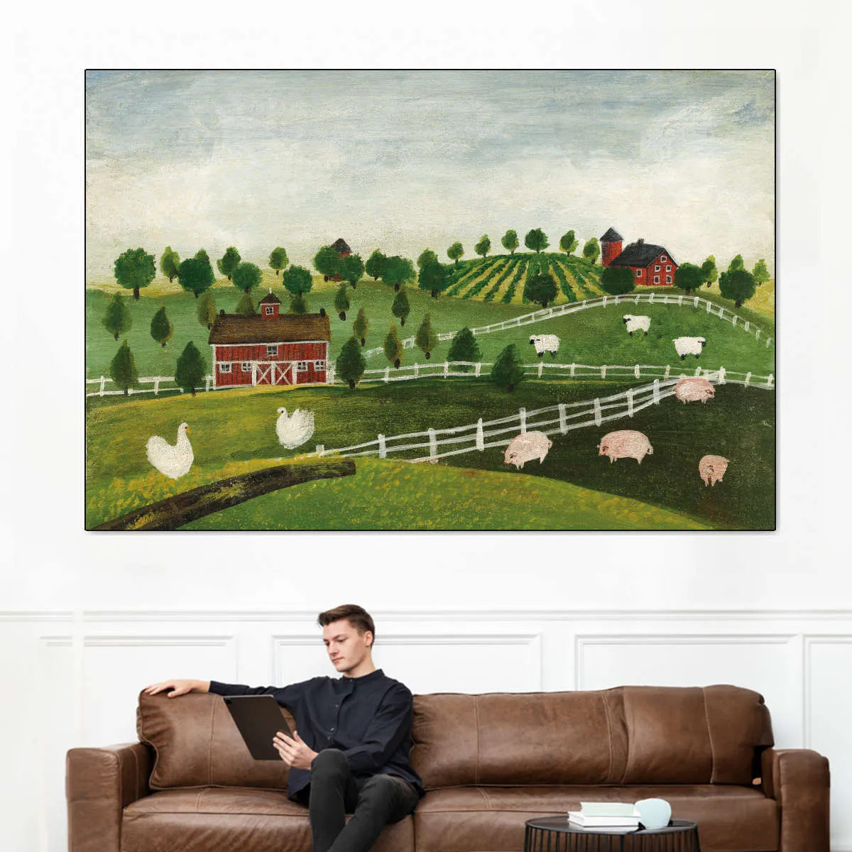 A Day At The Farm Bright Wall Art