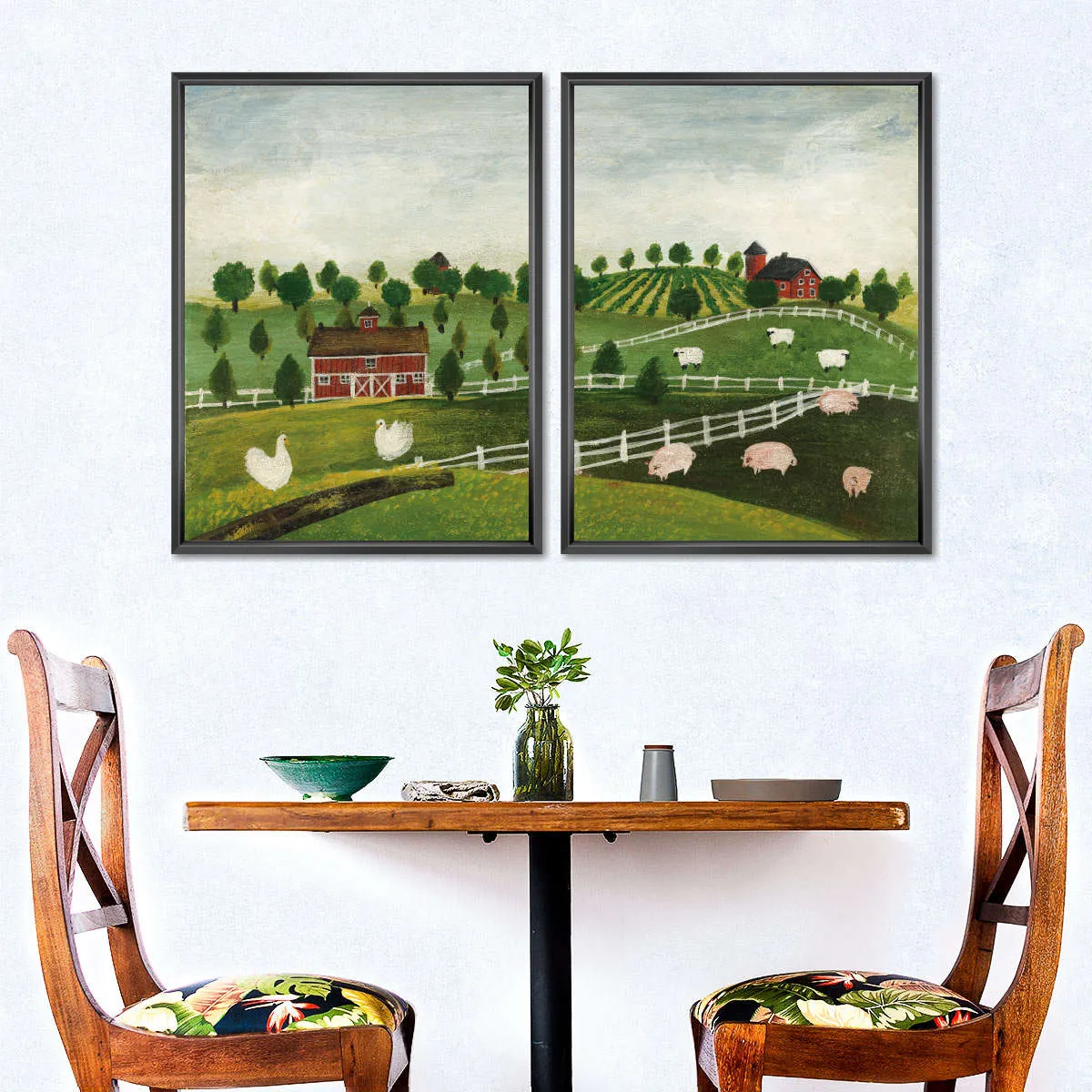 A Day At The Farm Bright Wall Art