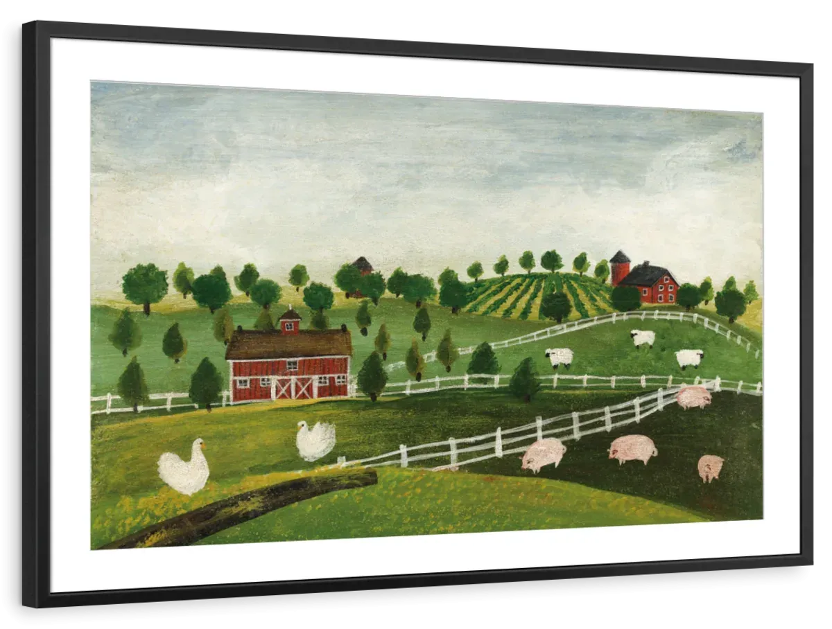A Day At The Farm Bright Wall Art