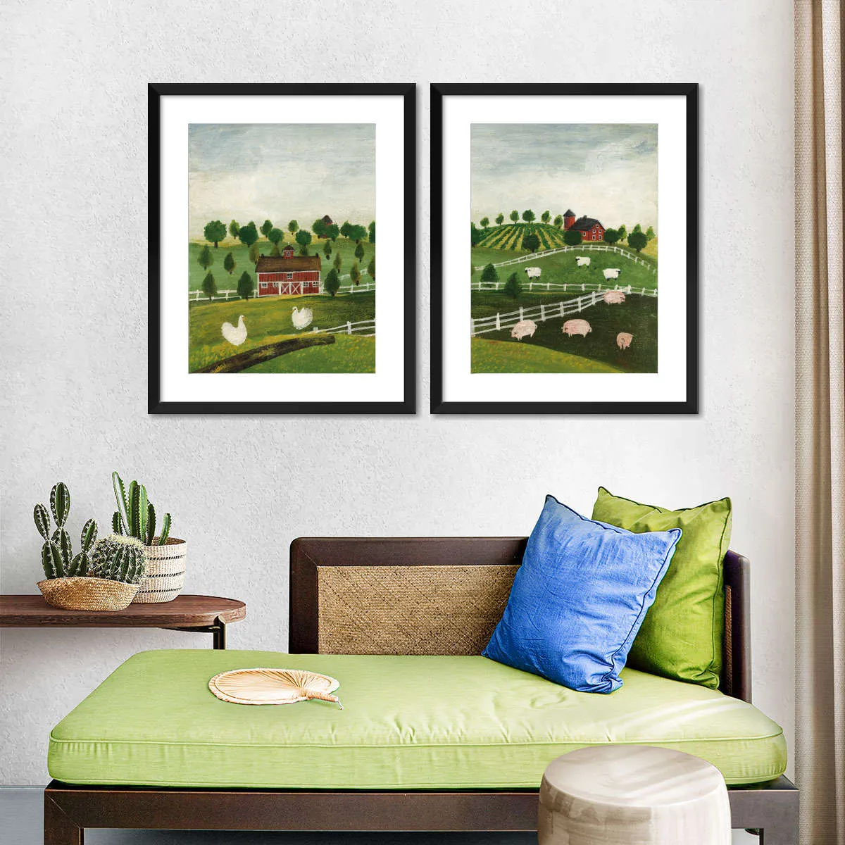 A Day At The Farm Bright Wall Art