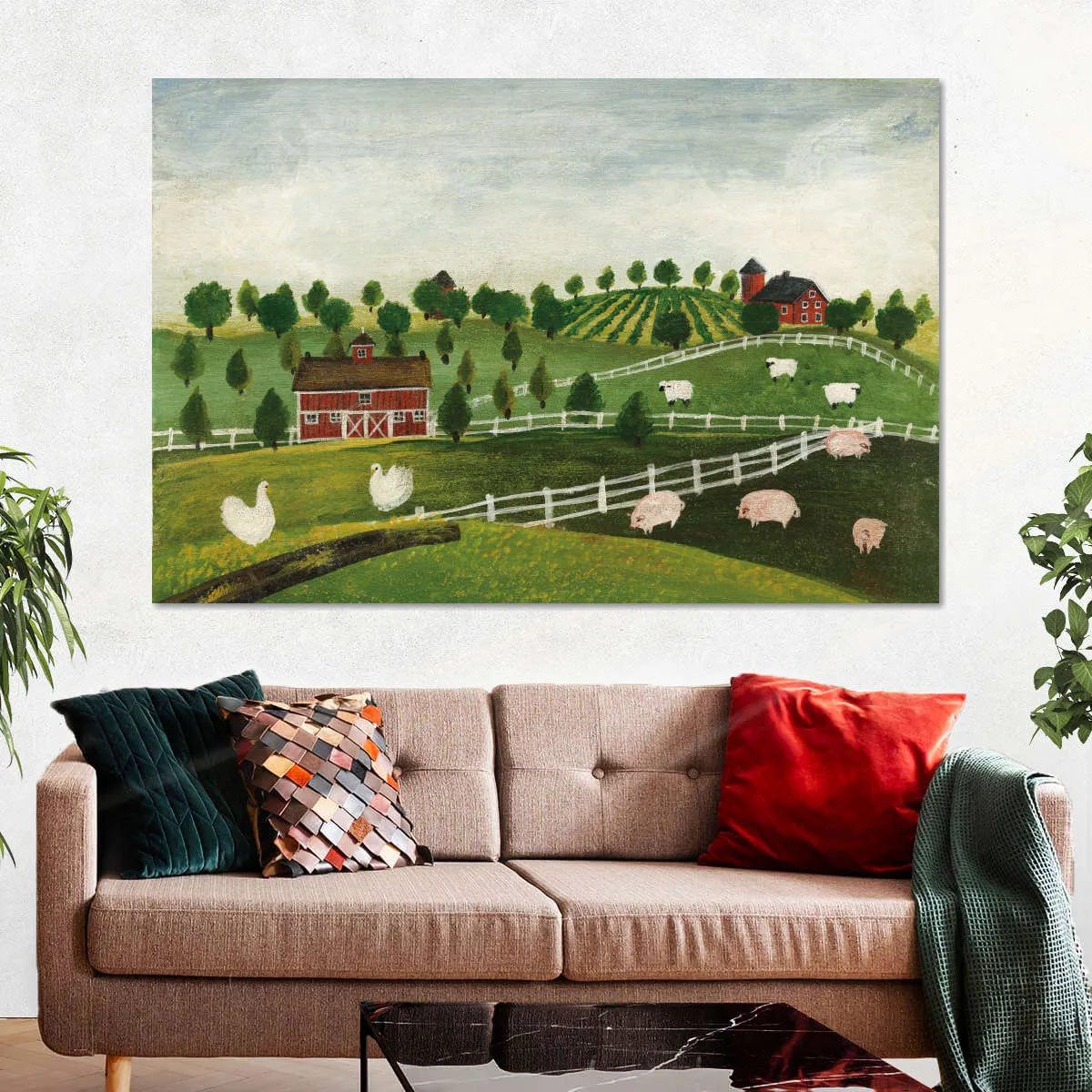 A Day At The Farm Bright Wall Art