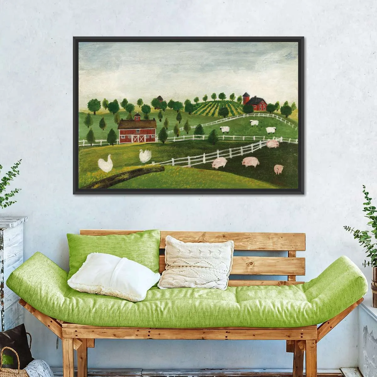 A Day At The Farm Bright Wall Art