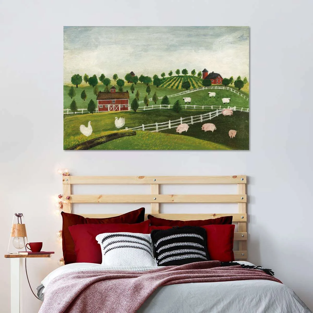 A Day At The Farm Bright Wall Art