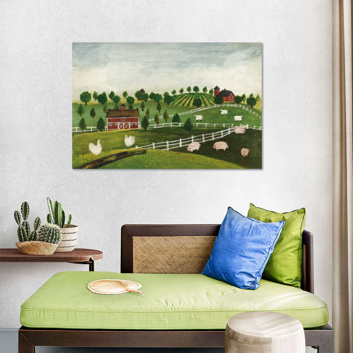 A Day At The Farm Bright Wall Art