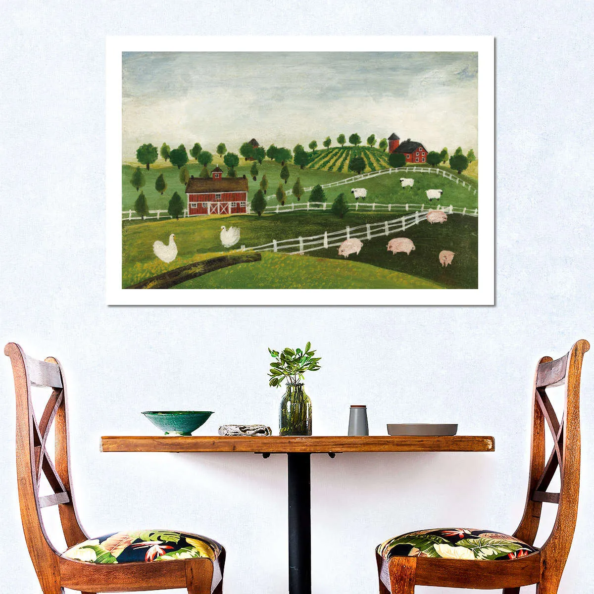 A Day At The Farm Bright Wall Art