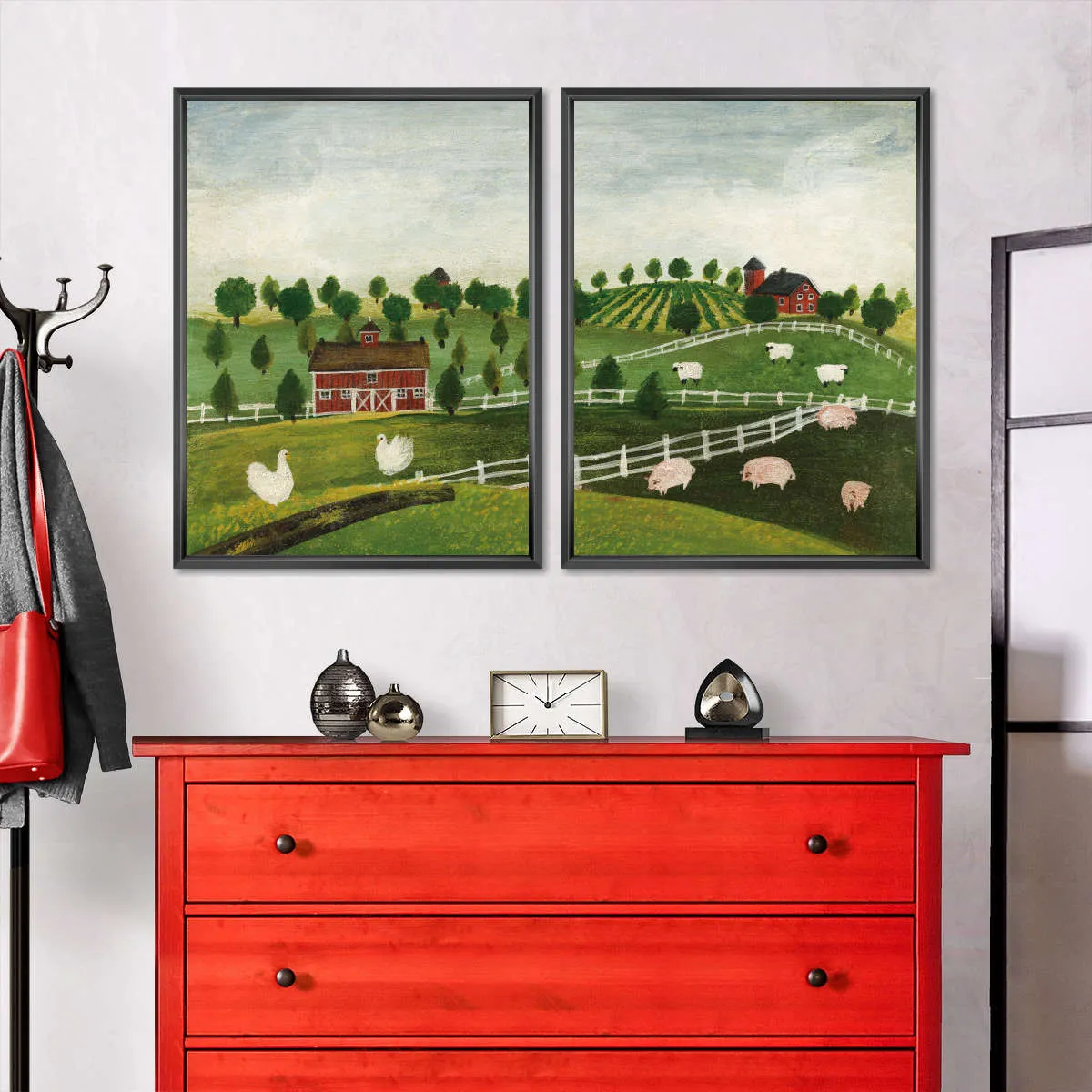 A Day At The Farm Bright Wall Art