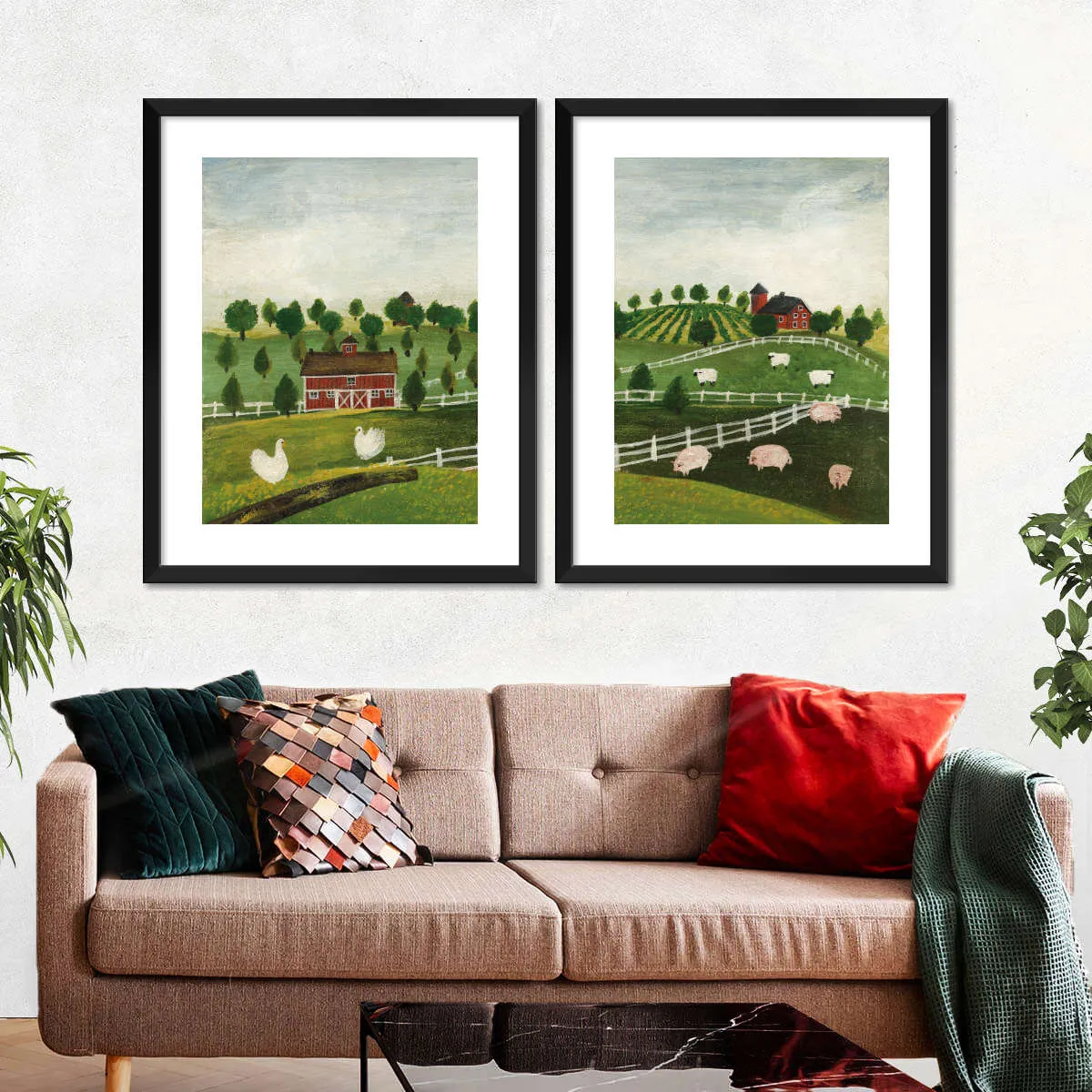 A Day At The Farm Bright Wall Art