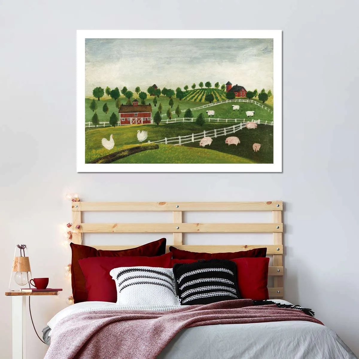 A Day At The Farm Bright Wall Art