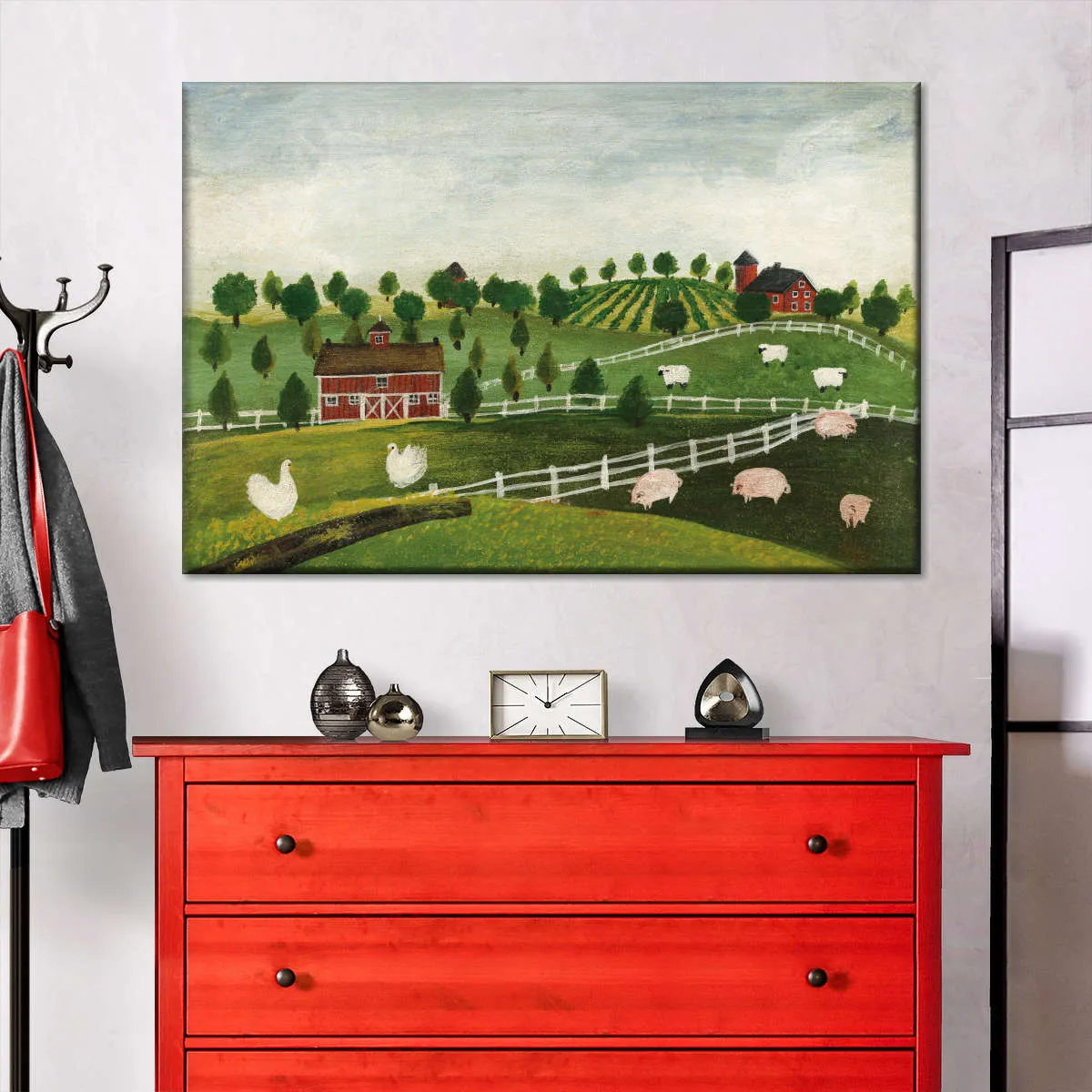 A Day At The Farm Bright Wall Art