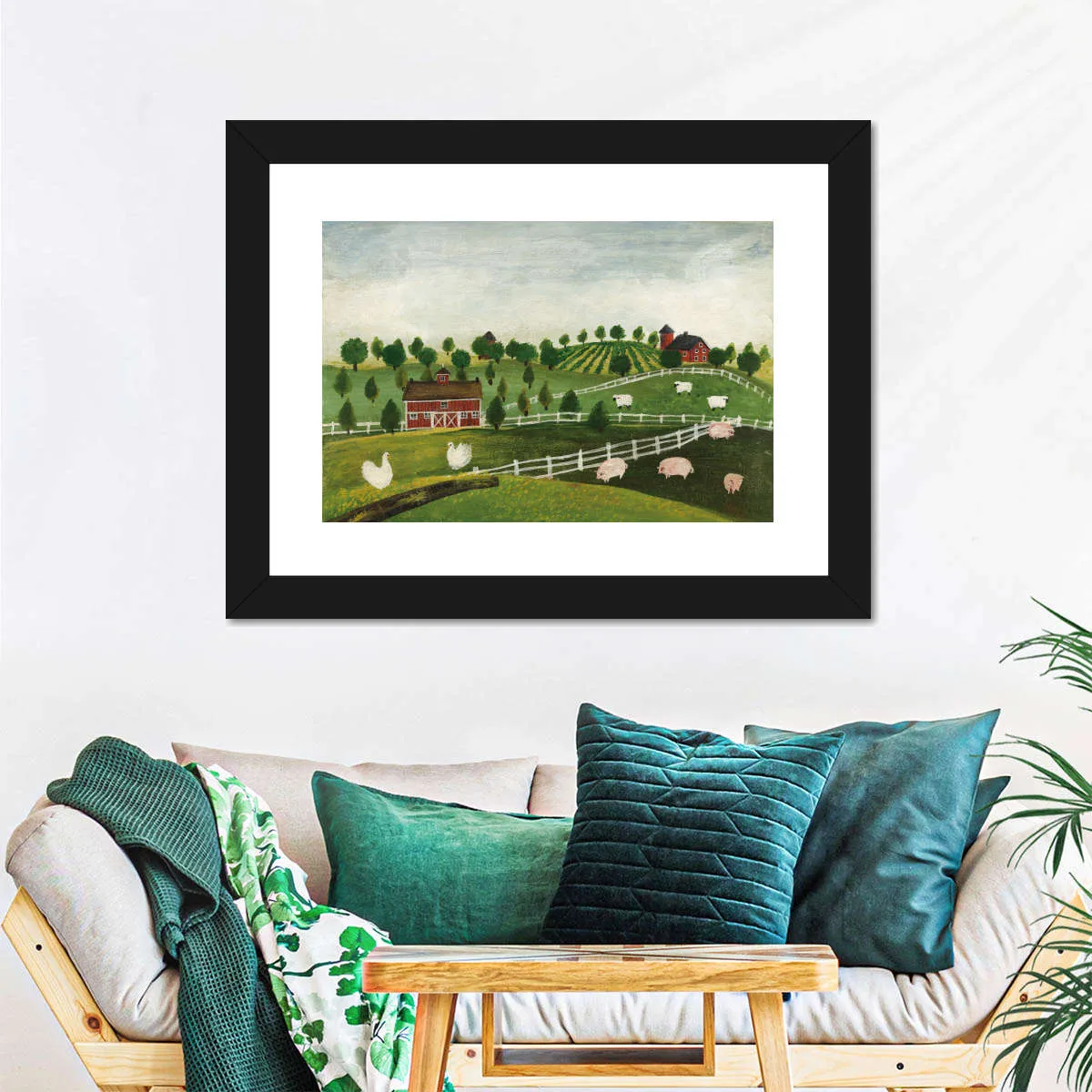 A Day At The Farm Bright Wall Art
