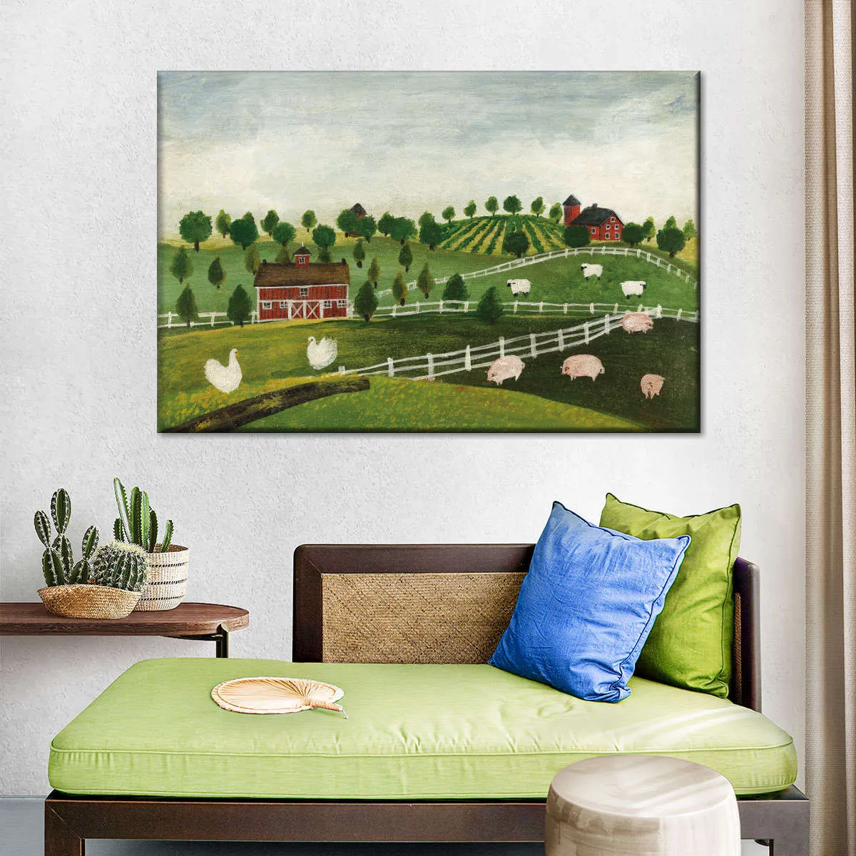 A Day At The Farm Bright Wall Art
