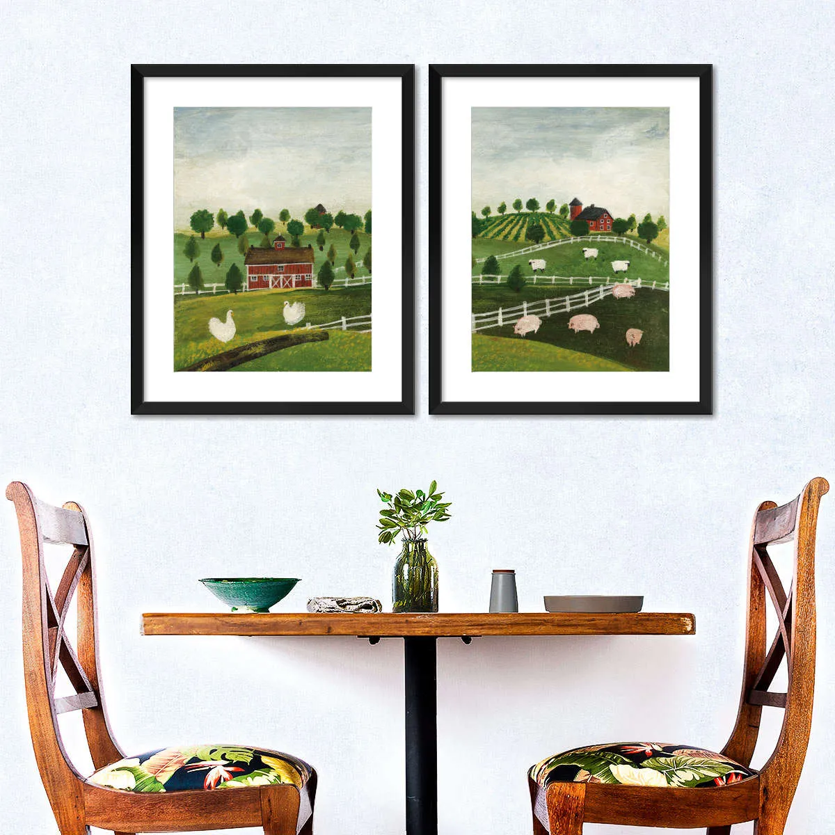 A Day At The Farm Bright Wall Art