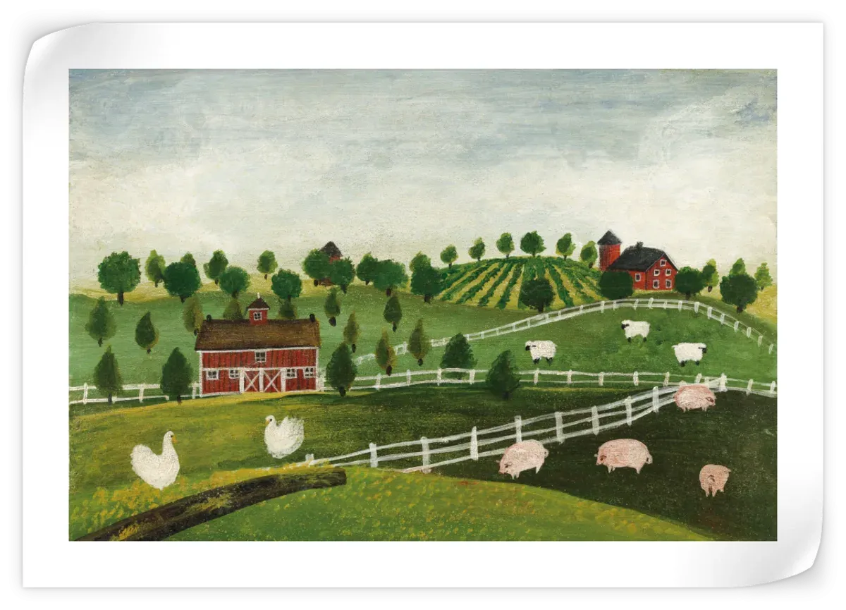 A Day At The Farm Bright Wall Art
