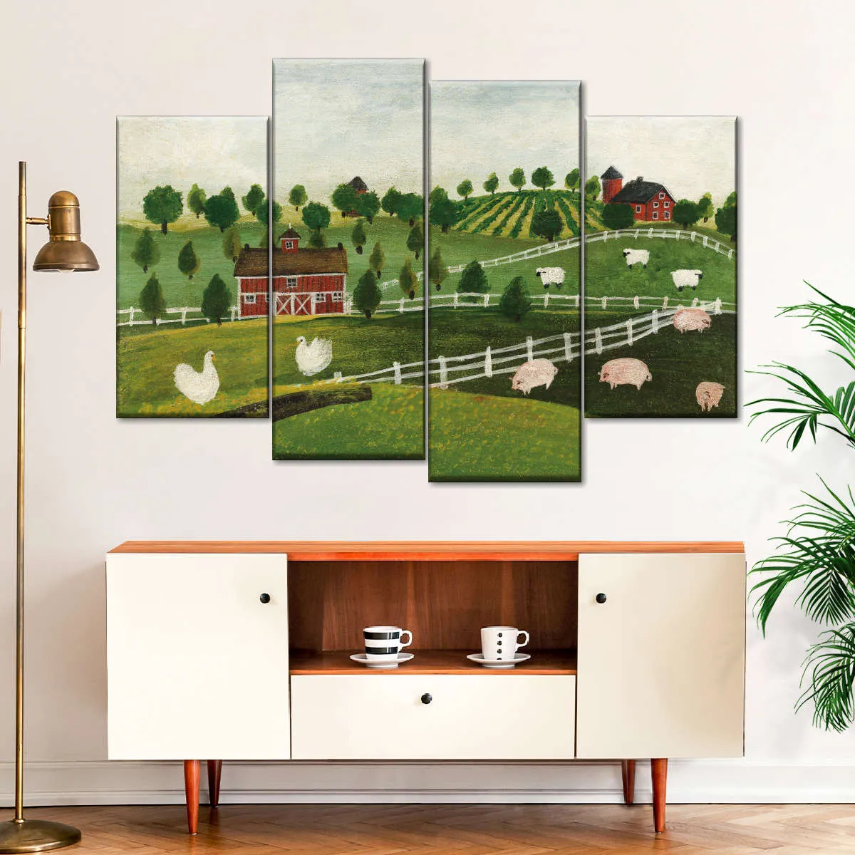 A Day At The Farm Bright Wall Art