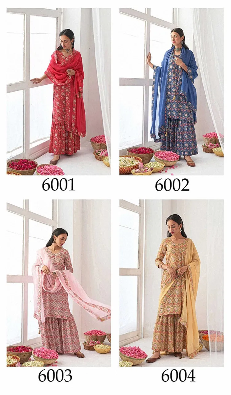 Alfaaz Vol 6 Digital Floral Print Stitch Suit
