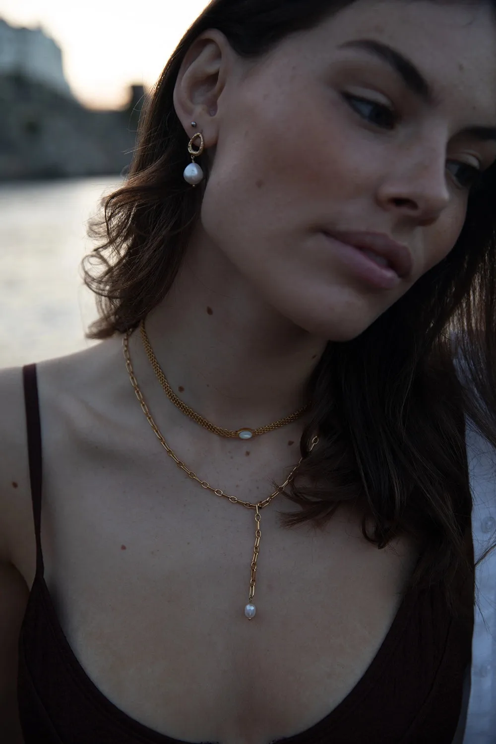 Amalfi Mesh Necklace 14K Gold Plated