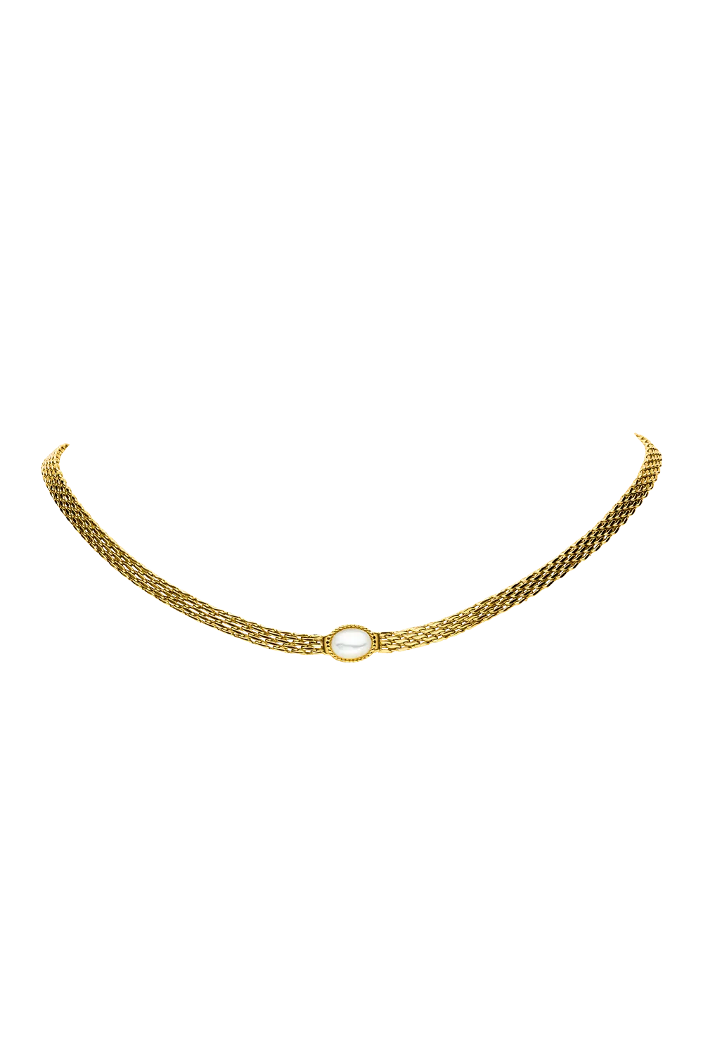 Amalfi Mesh Necklace 14K Gold Plated