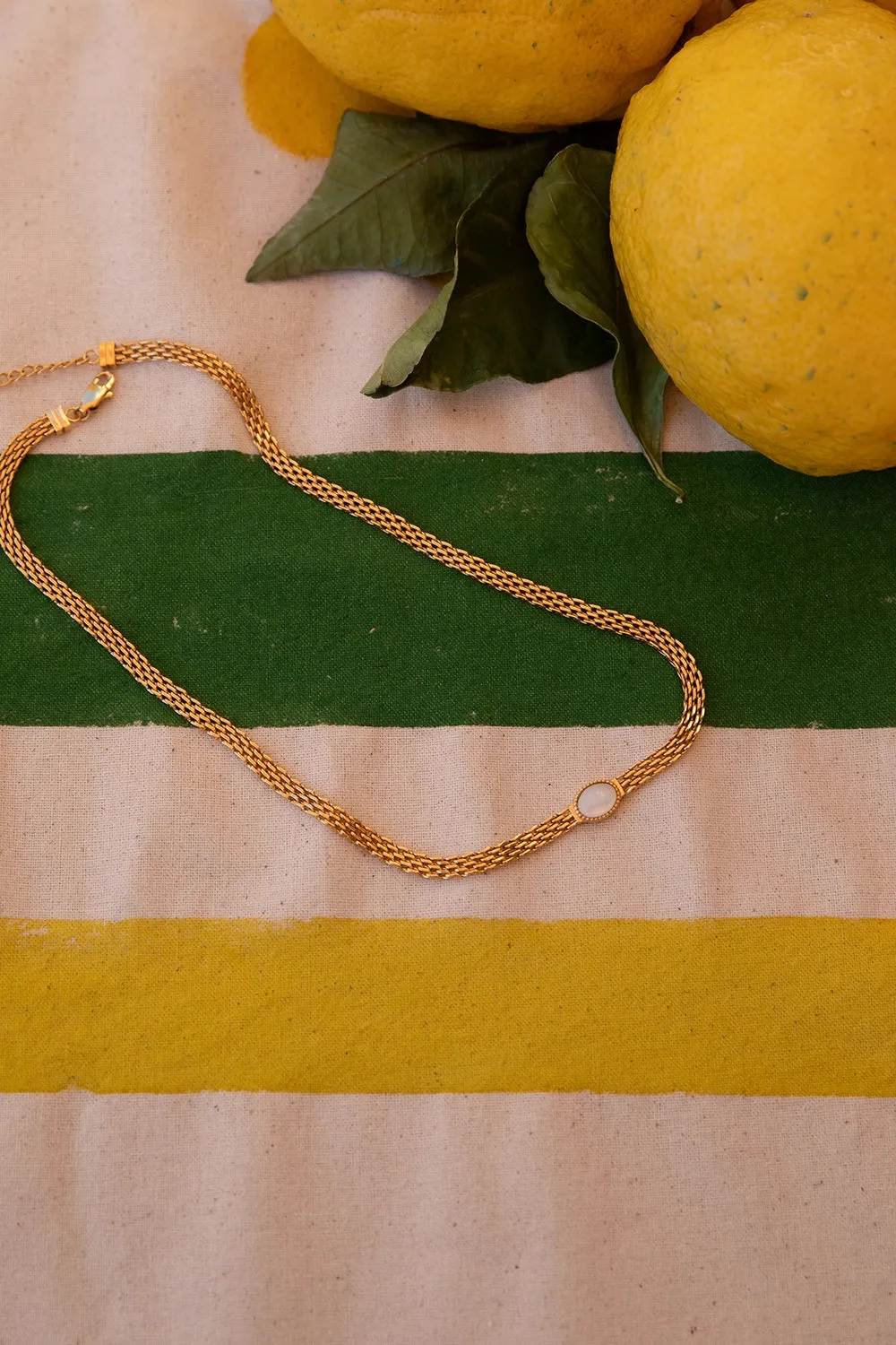 Amalfi Mesh Necklace 14K Gold Plated