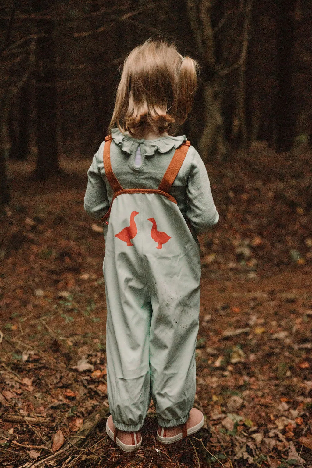 Aqua Puddle Duck Rain Overalls