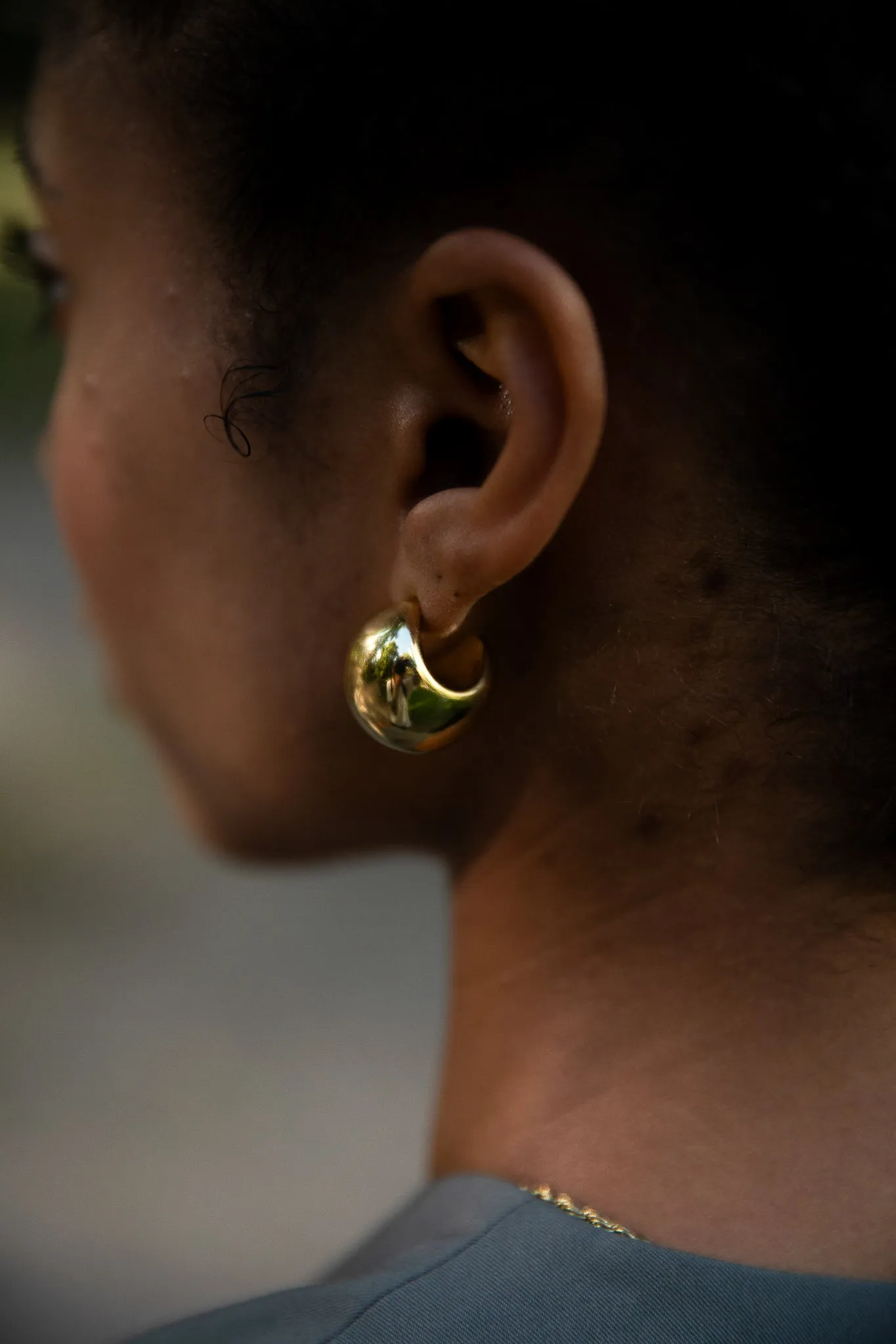 Avenue Chunky Hoops 14K Gold Plated