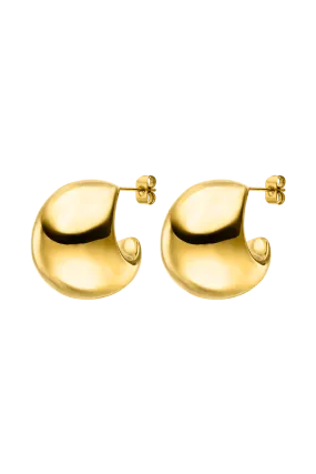 Avenue Chunky Hoops 14K Gold Plated