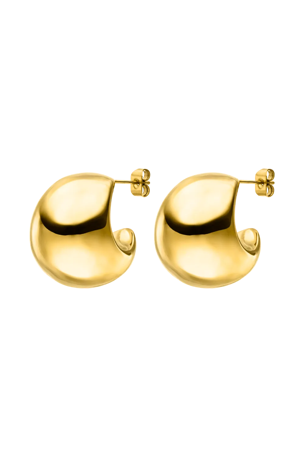 Avenue Chunky Hoops 14K Gold Plated
