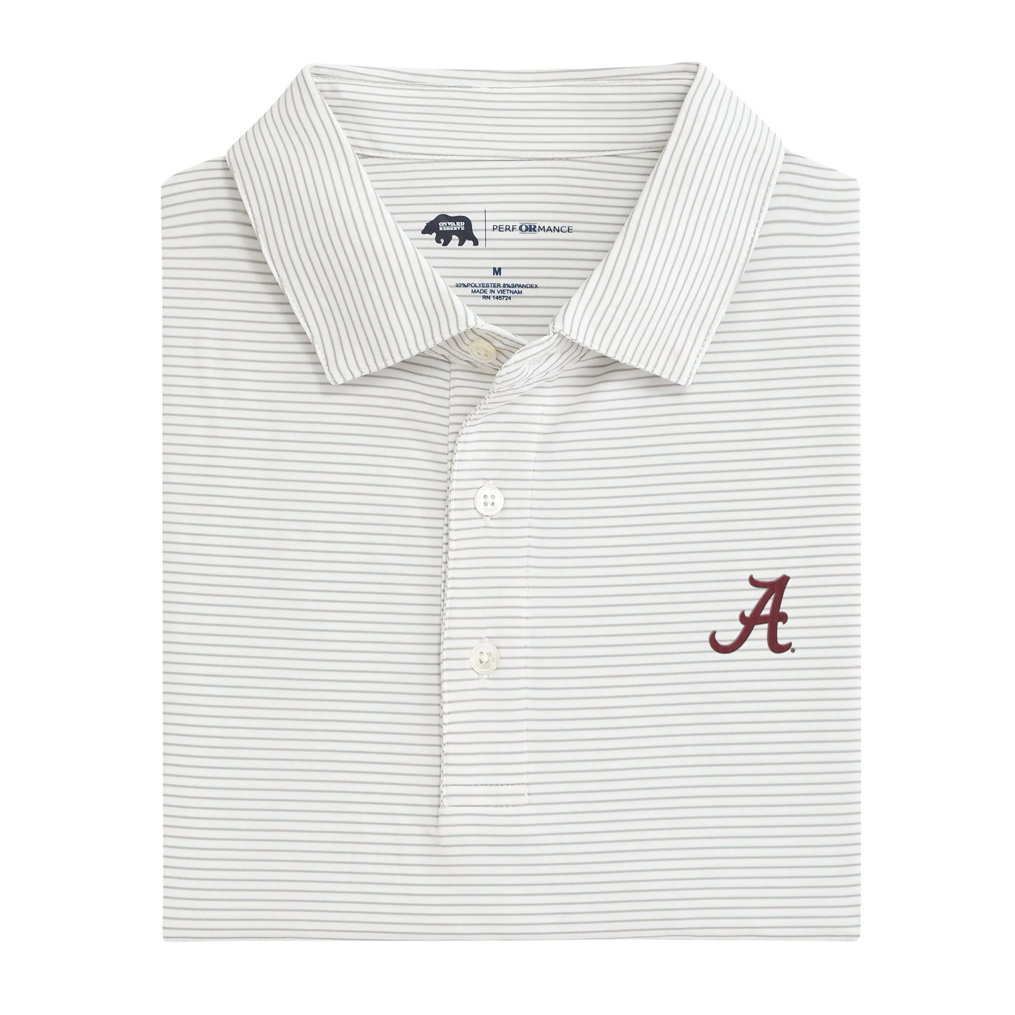 Birdie Stripe Alabama Performance Polo
