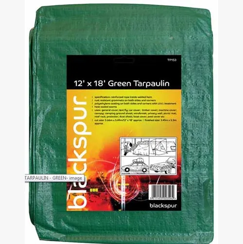 Blackspur Tarpaulin Green 12ft x 18ft