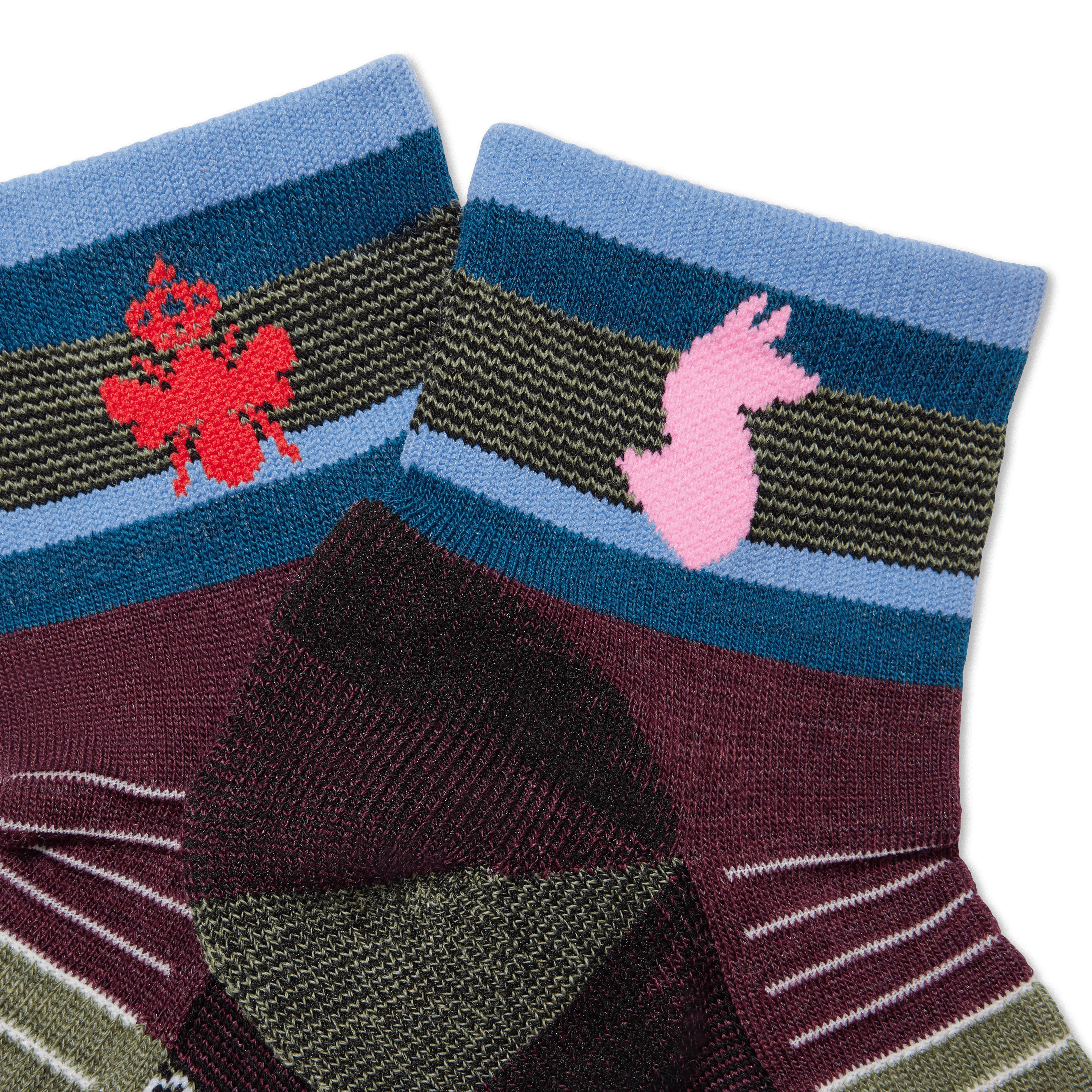 Cotopaxi x Bombas Merino Wool Blend Hiking Quarter Sock 3-Pack