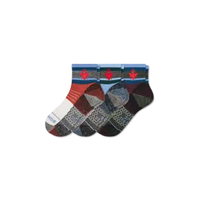 Cotopaxi x Bombas Merino Wool Blend Hiking Quarter Sock 3-Pack