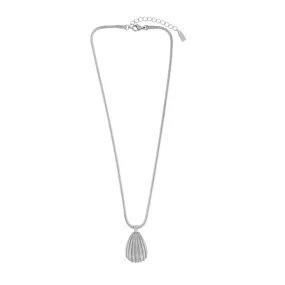 Adjustable Waterproof Silver-Plated Necklace with Ripple Paisley Design - Courage Series