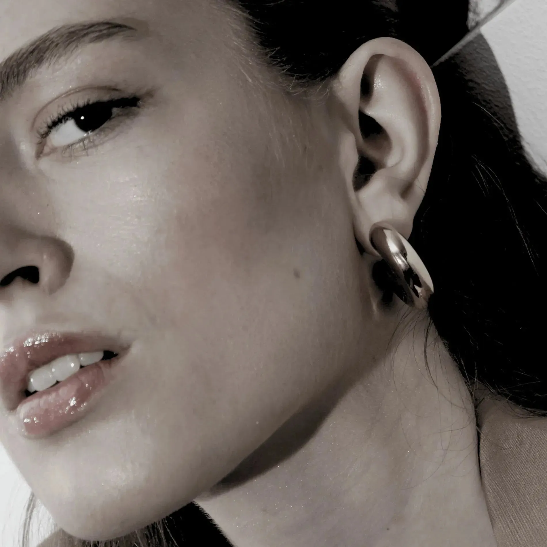 Courage Waterproof C Statement Earring 18 Carat Gold